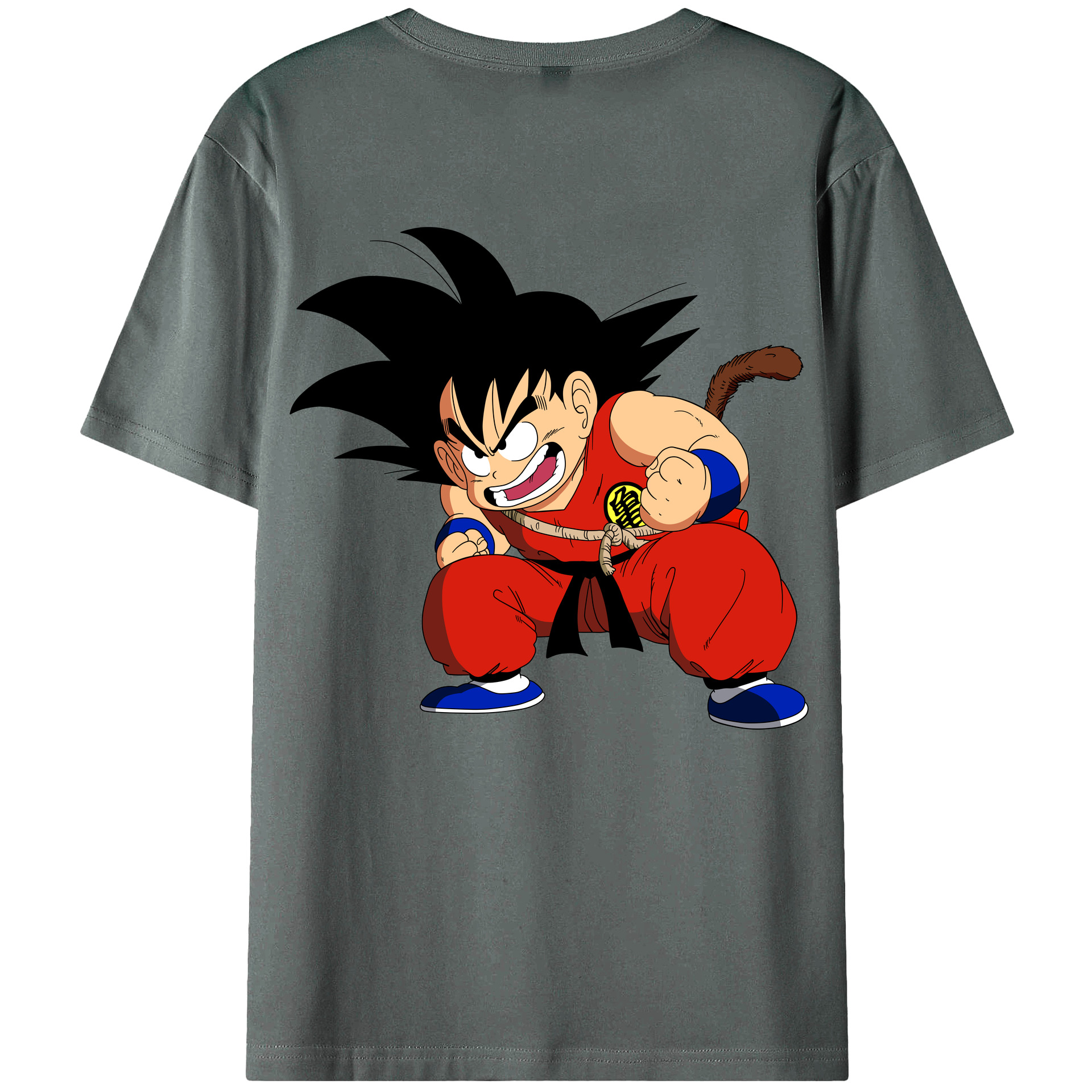 （画像用） ドラゴンボール 孫悟空（そん ごくう）Son Goku カカロット DRAGON BALL Kakarotto 綿100％ メンズ半袖Tシャツ（バックプリント） 通気性